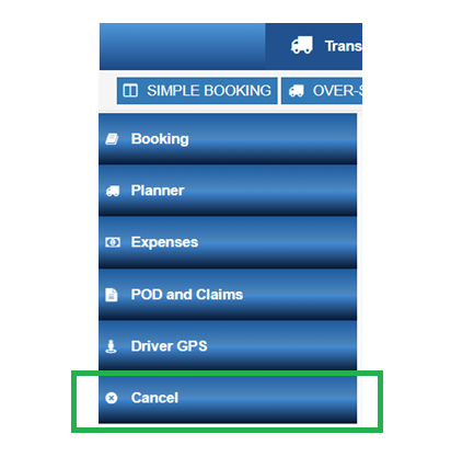 Cancel Menu