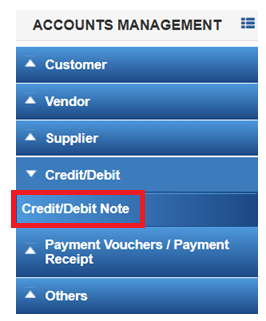 Financial Management Menu